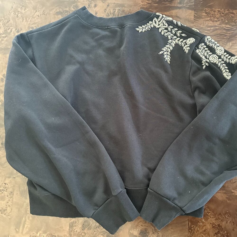 Sandro Black Embellished Crewneck Sweater - Picture 3 of 5
